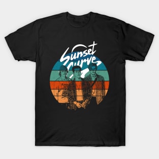 Vintage Sunset Curve T-Shirt